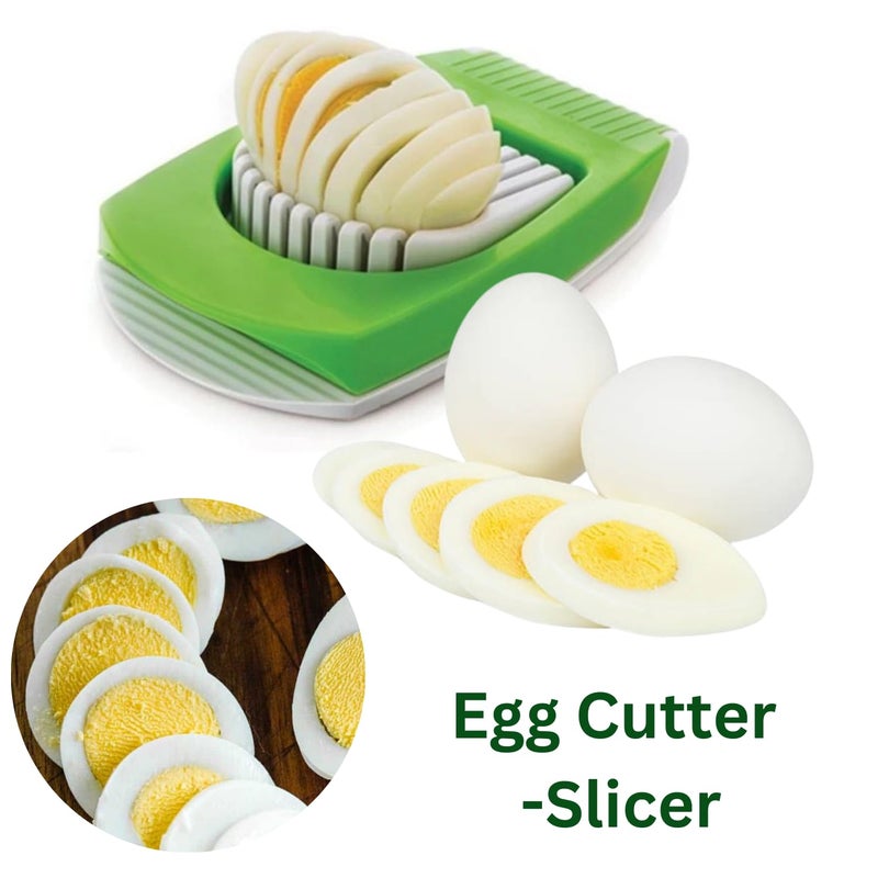 Puno PUNO Egg Cutter Egg Slicer Boiled Eggs Cutter Stainless Steel Cutting Wires Multi Purpose Slicer Egg Cutter for Hard Boiled Eggs Egg Cutter Slicer Egg Cutter Topper - Image 4
