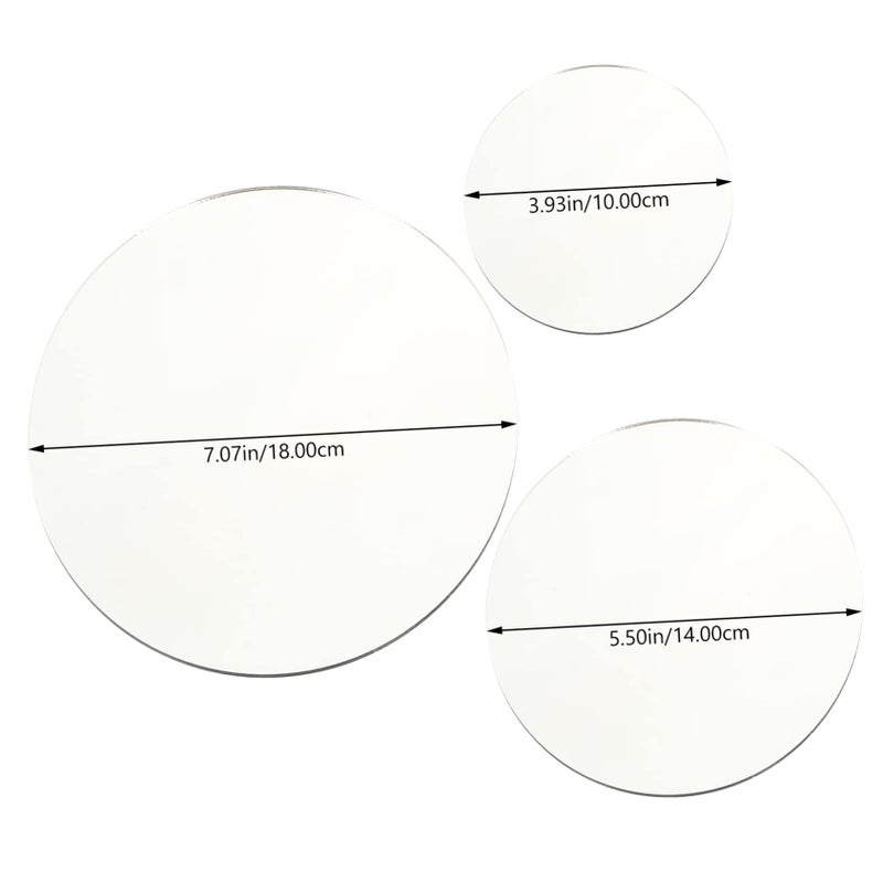 3Pcs Acrylic Mirror Reflection Board For Food Cosmetics Jewelry Photography - Image 3