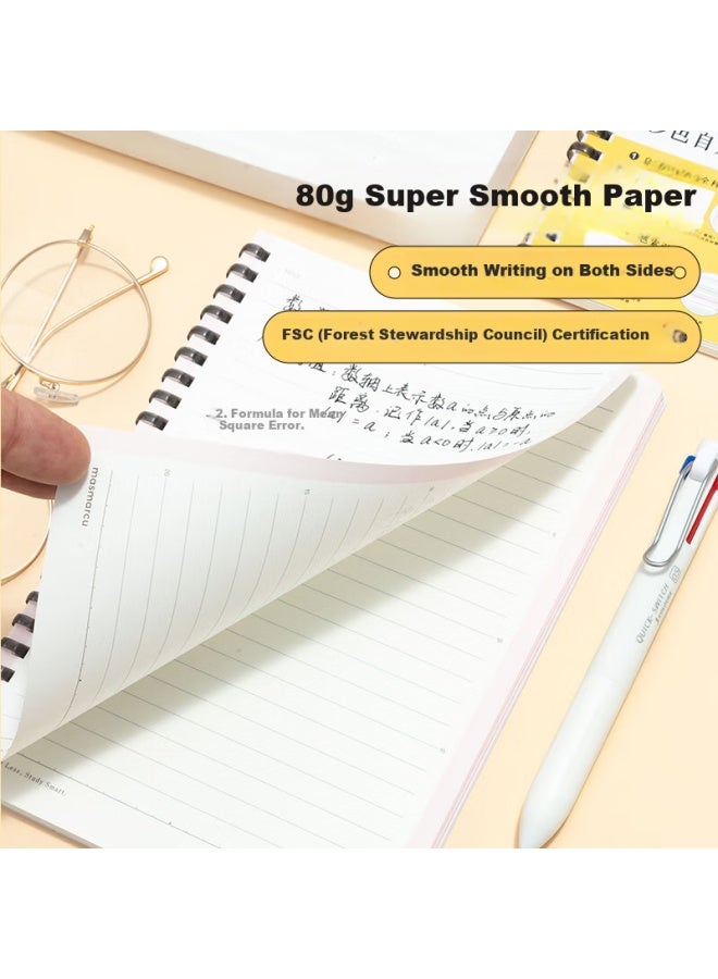 Masmarcu M&g A5 Notebook, High-quality Simple Soft Spiral Binding Subject Notebook, Student Error Correction Journal, Study Supplies, Smart Learning 1 Book 40 Sheets Random Xq0198 - Image 3