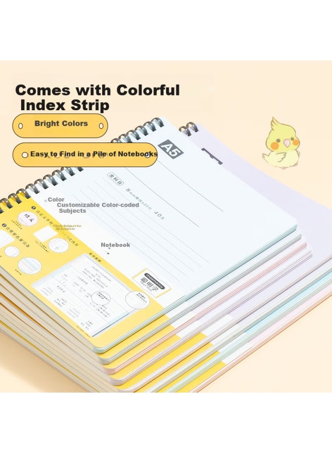 Masmarcu M&g A5 Notebook, High-quality Simple Soft Spiral Binding Subject Notebook, Student Error Correction Journal, Study Supplies, Smart Learning 1 Book 40 Sheets Random Xq0198 - Image 2