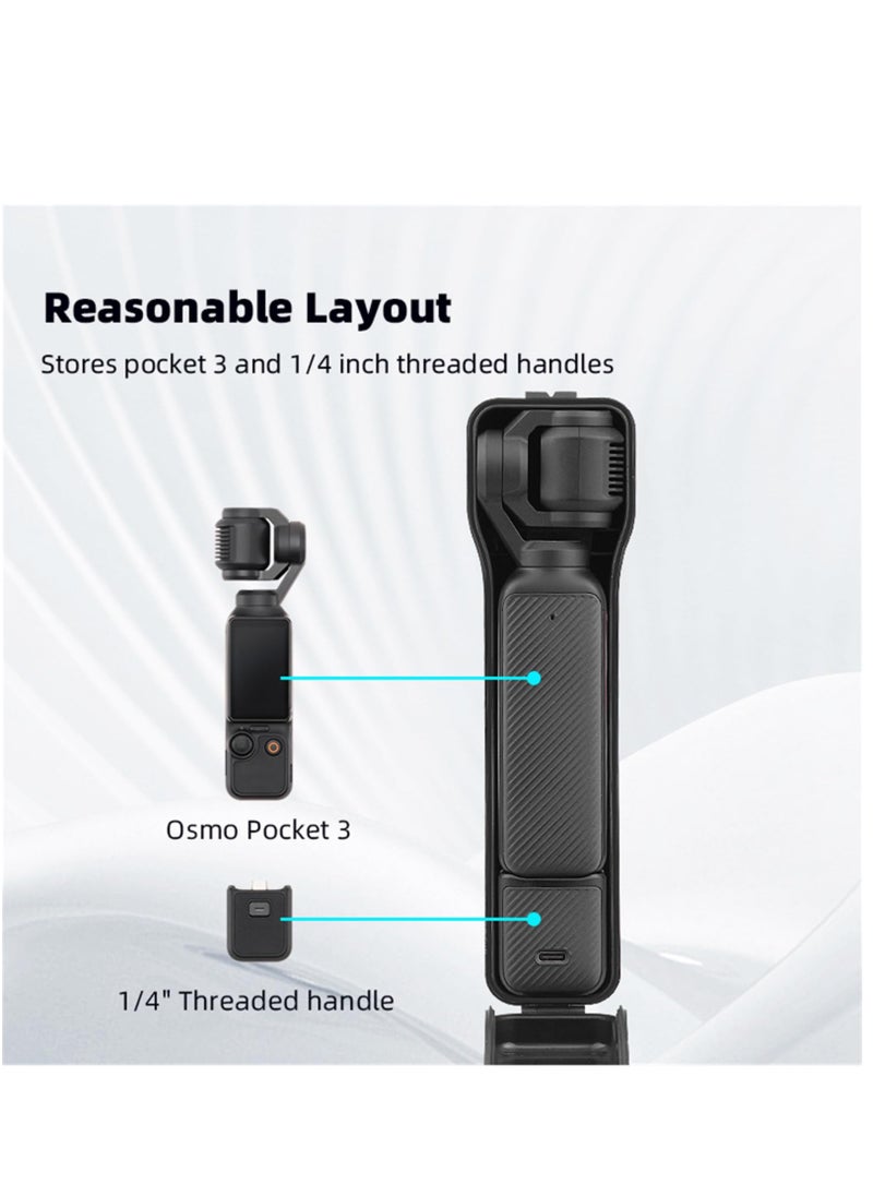Protective Case for DJI OSMO Pocket 3 Hard Case Splash-Proof Dust-Proof Portable to Carry Gimbal Cover Camera Lens Protector All-in-one Case