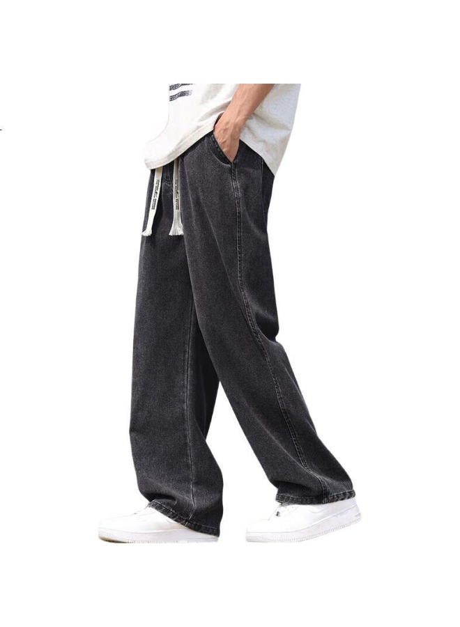 Warrior Men'S Summer Breathable Thin Straight Leg Wide Leg Casual Pants Men'S Long Pants Men'S Trousers Black Gray 2Xl - Image 3