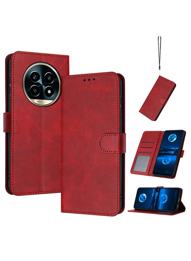erorex Case For Realme 13 Pro+ 5G Global Solid Calf Texture Flip Leather Phone Case - Image 1