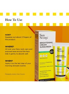 SunScoop Brightening Daily Sunscreen Spf 50 | Zinc Oxide Uv Filter For Effective Sun Protection | With Niacinamide + Alpha Arbutin | Pa++++ Broad Spectrum No White Cast | Ideal For All Skin | 45G  - Image 5