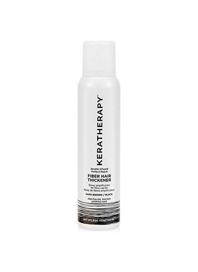 KERATHERAPY Keratin Infused Perfect Match Fiber Hair Thickener Dark Brown To Black 4 Oz  - Image 2