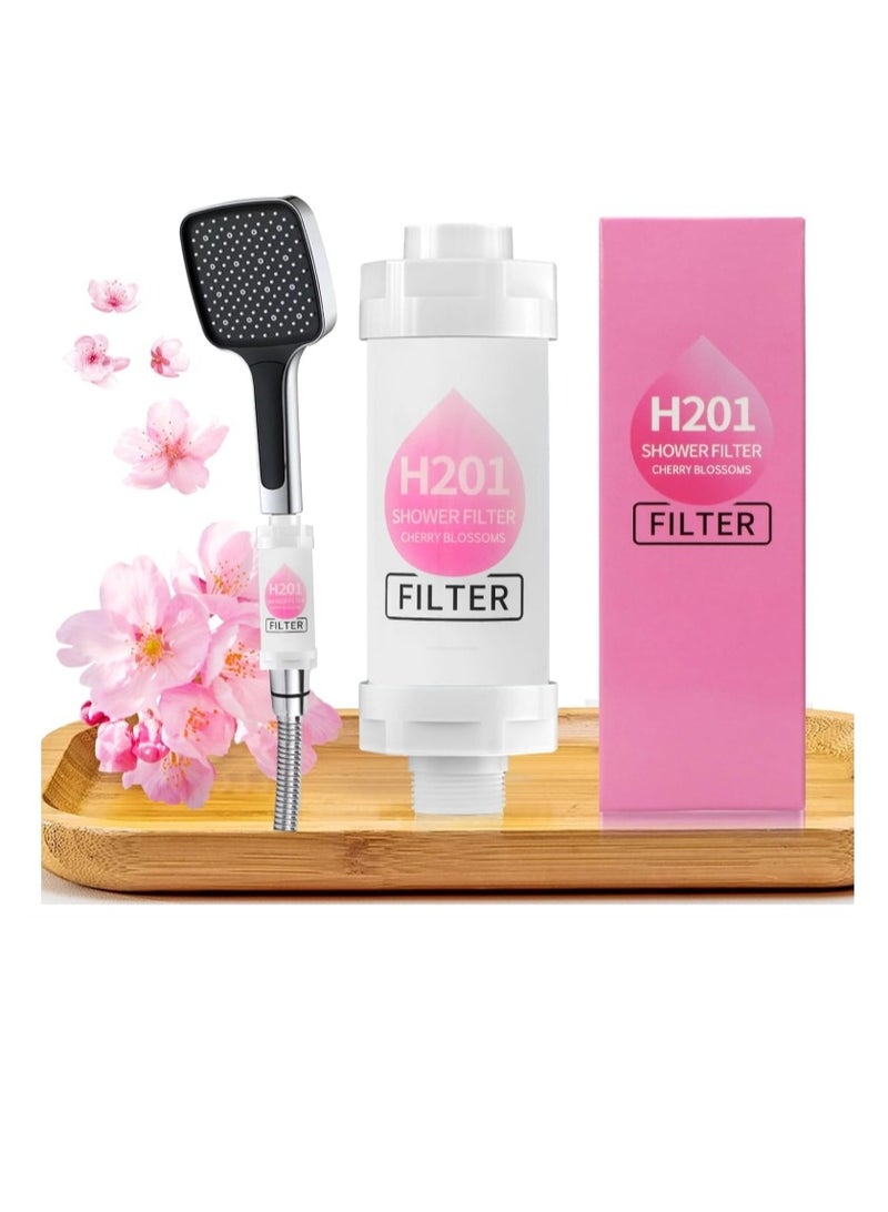 OASIS-TH Vitamin C Shower Filter, Tasteless mother and baby Showerhead Filter, for Clean & Filtered Bath Water (Cherry Blossoms)  - Image 1