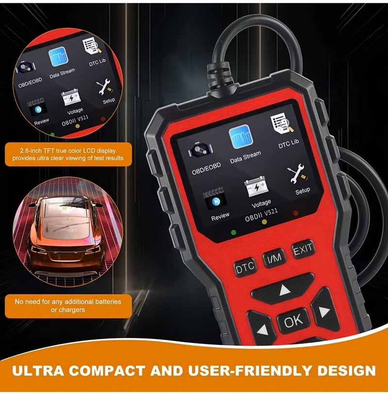 2025 Newest Grey OBD2 Scanner Code Reader Car Engine Fault Diagnostic Scan Tool Read And Clear Error Codes For All OBDII EOBD Protocol Vehicles After 1996 Without Battery - Image 5