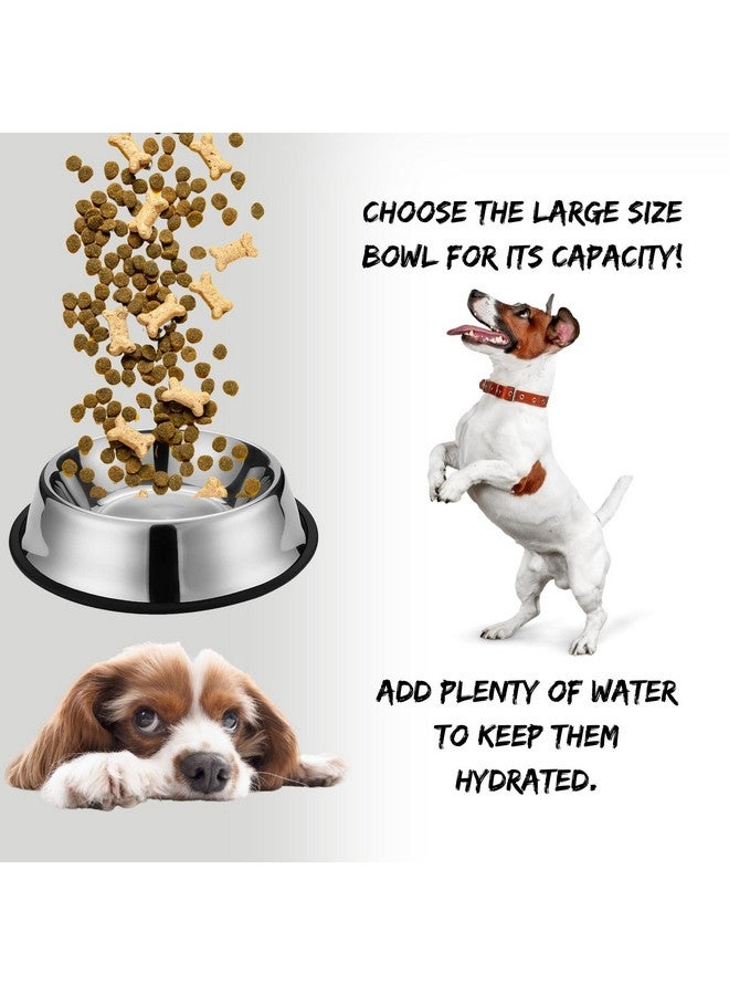 وعاء من الفولاذ المقاوم للصدأ للجراء والقطط والأرانب والمزيد - 225 مل، صغير جدًا (عبوة من 3 قطع) وعاء طعام/ماء بقاعدة مطاطية غير قابلة للانزلاق غير سام وآمن بنسبة 100% للحيوانات الأليفة - Image 4