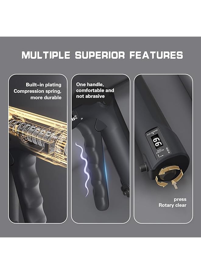 أكس سبرينج مقوي قبضة اليد، مقبض يد قابل للتعديل، مقوي للساعد مع عداد ذكي، تدريب قوة الأصابع مع زنبرك ضغط، مدرب قوة القبضة للرجال والنساء - Image 3