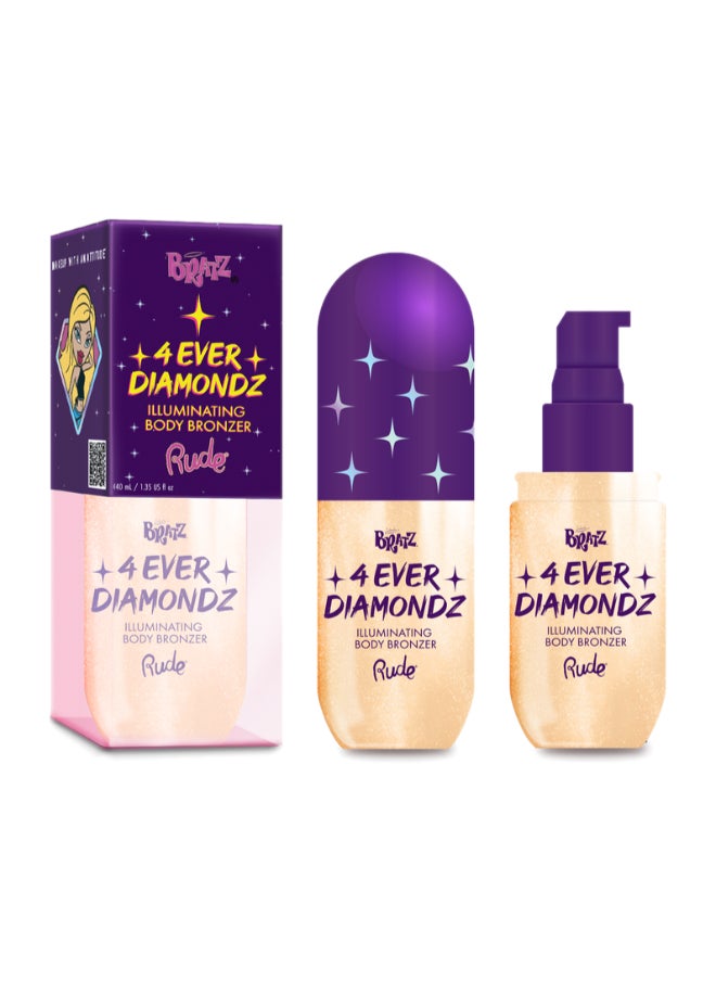 Rude Bratz 4 Ever Diamondz Illuminating Body Bronzer  - Image 1