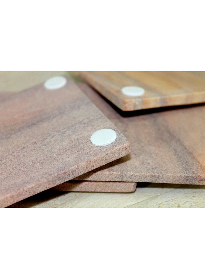 KLEO Coasters Set Of Natural Stone - Natural Water Absorbent, Unique Table Coaster Set (Set Of 4) - Image 4