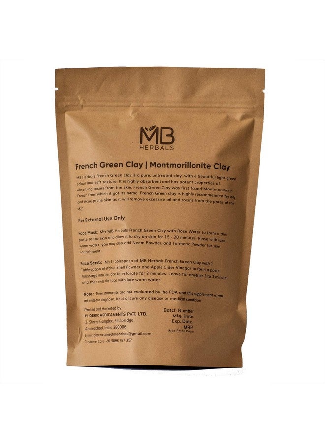طين أخضر فرنسي 1 رطل | عبوة اقتصادية كبيرة 16 أونصة رطل واحد | طين مونت موريلونيت نقي 100% | يمتص الزيوت الزائدة | يزيل سموم البشرة | يوصى به بشدة للبشرة الدهنية - Image 3