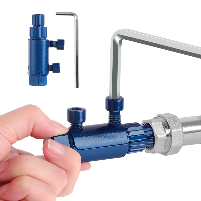 UwinVwin Broken Pipe Extractor Tool - Broken Faucet Removal Tool for 1/2", 3/4", 1" Pipes | Removes Rusted/Damaged Faucet Bolts & Pipe Threads (Blue) - Image 1