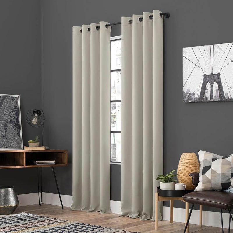 صن زيرو حزمة من 2 ألواح ستائر Soho عالية الكفاءة في استهلاك الطاقة ومانعة للضوء، مقاس 54" × 84"، لون فضي - Image 5