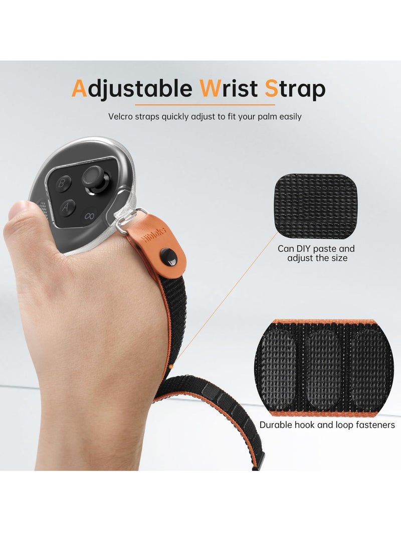 Upgraded Controller Grips Cover for Meta or Oculus Quest 3 Comfortable Silicone Cover with Non slip Texture Thumb Massage Design and Durable Nylon Controller Strap Reserve Precise Hole Positions - Image 3