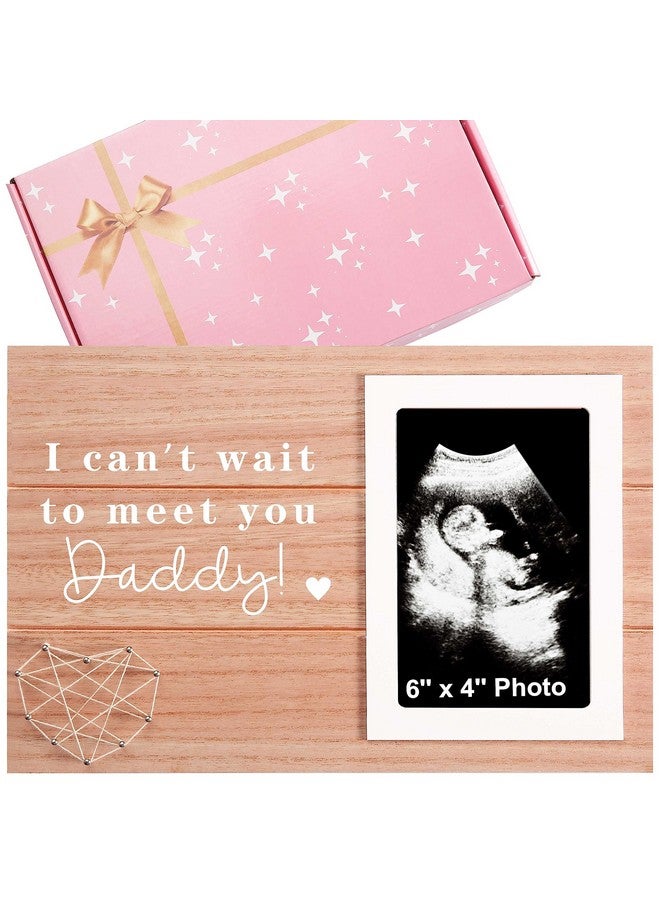 Sioial Fathers Day Gift for New Dad,Pregnancy Announcement for Daddy,Ultrasound Keepsake,First Time Dad Present-Photo Frame Picture Frame-I Can't Wait To Meet You, Daddy - Image 1
