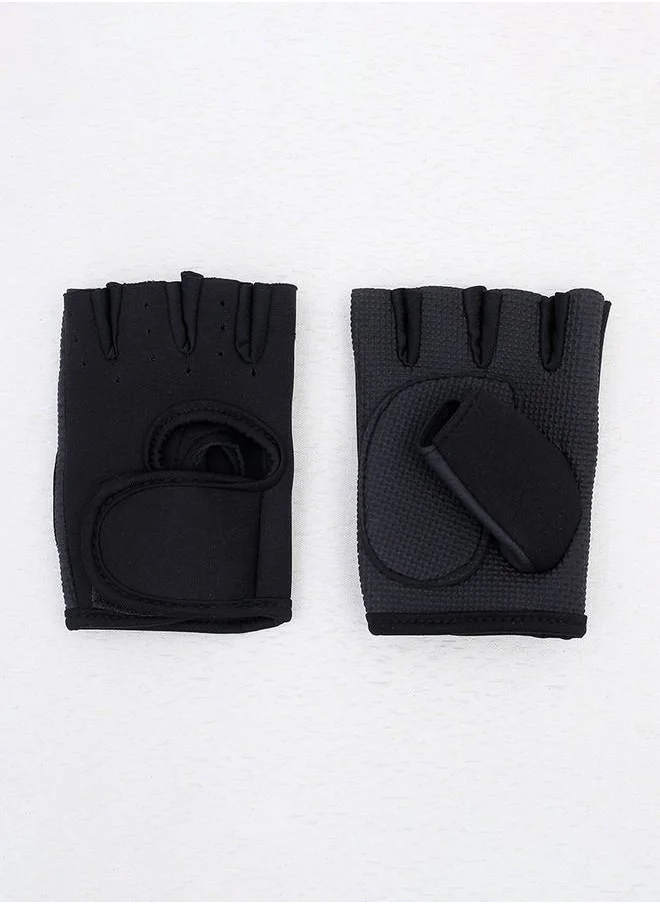 Styli Contrast Trim Peep Arm Back Weight Lifting Gloves