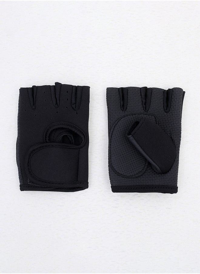 Styli Contrast Trim Peep Arm Back Weight Lifting Gloves  - Image 1