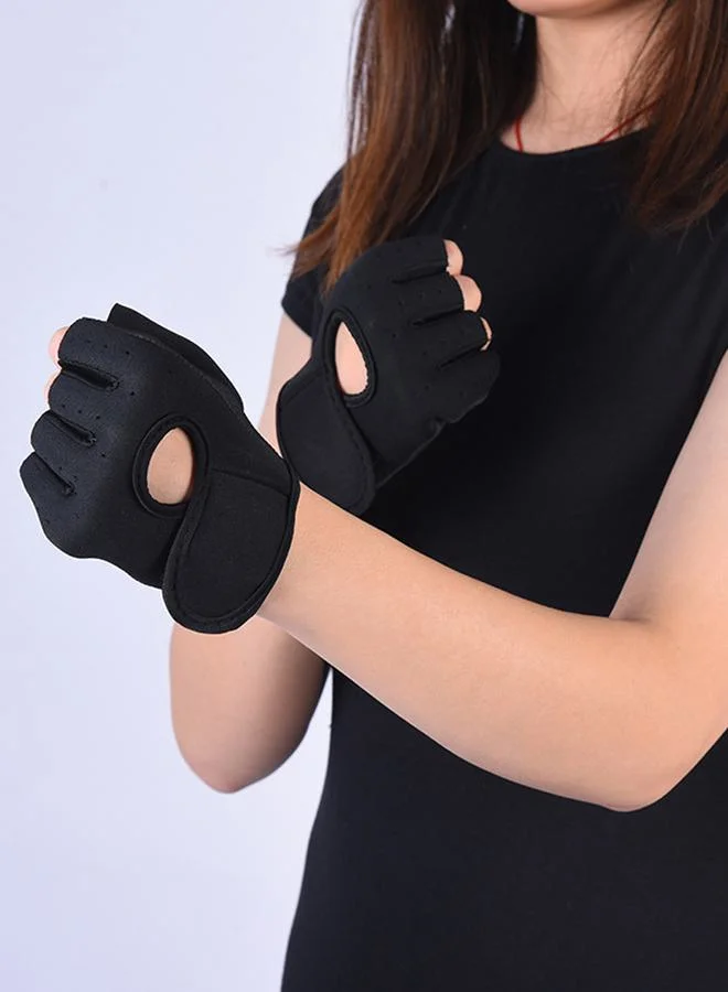 Styli Contrast Trim Peep Arm Back Weight Lifting Gloves