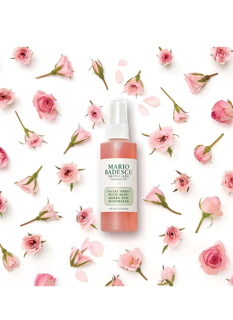 mario badescu skin care - Mario Badescu facial spray with aloe herbs and rose water for all skin types face mist that hydrates rejuvenates & clarifies 4 fl zo - Image 1