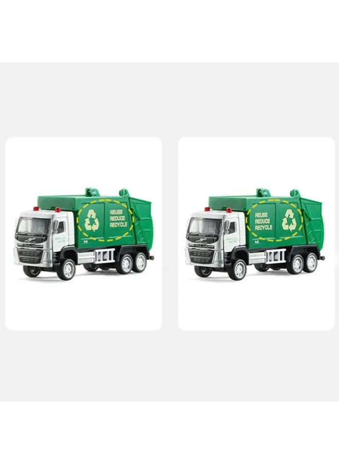 Babycare Volvo Garbages Model Alloy Car toy - Green  - Image 3