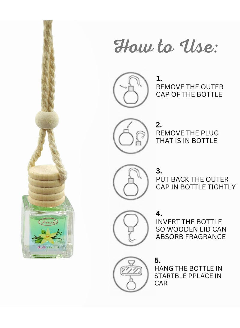 Fresh Car Air Freshener Perfume Hanging Air Freshener FRESH Vanilla - Image 5