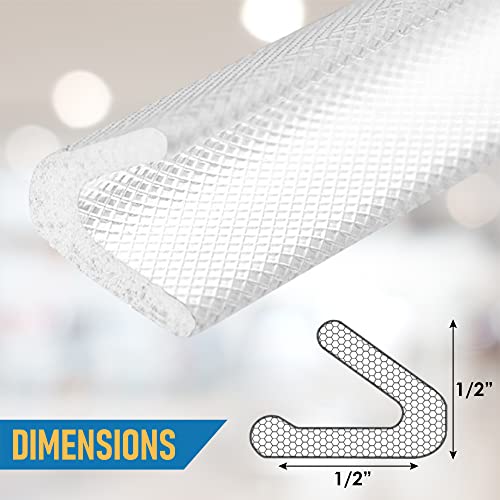 Dualplex Adhesive V Shape Weatherstrip, Weather Stripping Door Seal Strip Foam Door Frame Insulation Side Jamb Bottom Groove Gap Filler Soundproof V Weatherstripping (White, 1/2 in x 1/2 in x 26 Ft) - Image 3