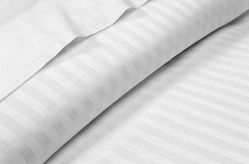 BALAJI EXPORT 1000 Thread Count 6 Piece Bedding Set 100 Egyptian Cotton 10 Deep Pocket Fitted Bedsheets Extra Soft Flat Bedsheets Pillow Covers Breatahble Comfy SetWhite StripeQueen Size - Image 5
