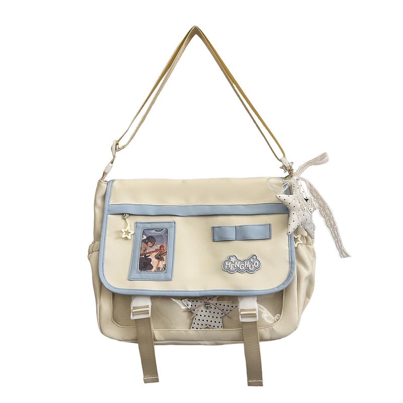 Korean-Style Colorblock Crossbody Bag - Large Capacity, Lightweight & Versatile