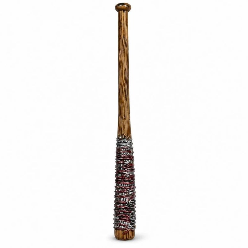 Halloween Fake Weapon Spiky Wire Wrapped Baseball Bat With Fake Blood Splattered
