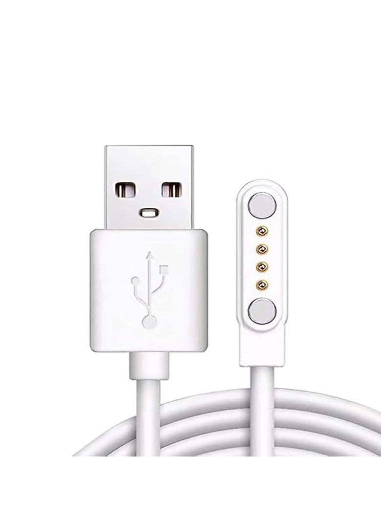 Generic كابل شحن مغناطيسي للساعة الذكية 2/4 دبابيس 2.84/4.0/7.62 مم شاحن طاقة USB بديل لساعة اليد كابل شحن USB مغناطيسي بديل للساعة الذكية (4)  - Image 1