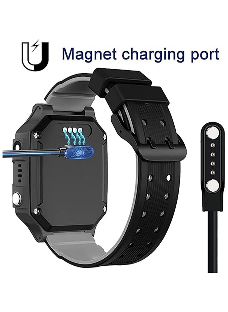 Generic كابل شحن مغناطيسي للساعة الذكية 2/4 دبابيس 2.84/4.0/7.62 مم شاحن طاقة USB بديل لساعة اليد كابل شحن USB مغناطيسي بديل للساعة الذكية (4)  - Image 3