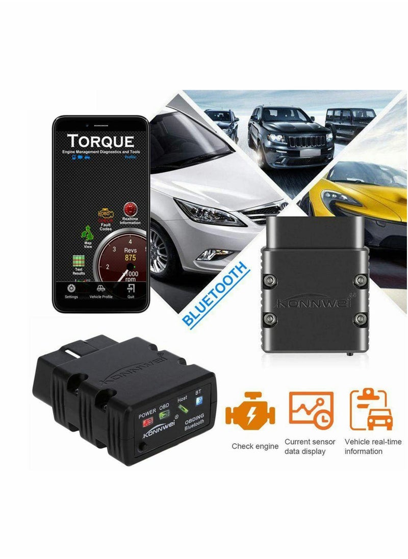 Generic - Bluetooth OBD2 Scanner Wireless Car Diagnostic Tool for Auto Troubleshooting - Image 1