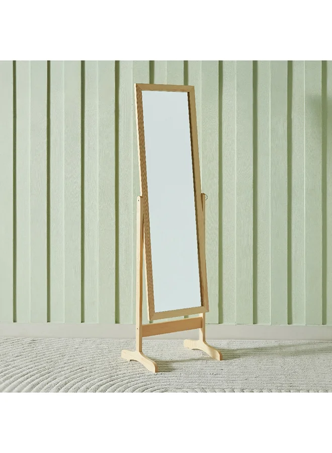 Home Box Sana Wooden Frame Double Leg Floor Standing Mirror 122 x 37 cm