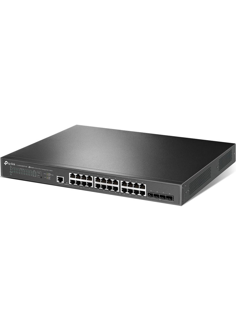 Tp-link Tl - Omada SG3428XPP-M2 | 24 Port 2.5 GB PoE Switch, 4 x 10 GE SFP+ Port | 16 PoE+ and 8 PoE++ Ports@500W | L2+ Smart Managed | Omada SDN Integrated | IPv6 | VLAN, ACL, QoS, IGMP Snooping - Image 1