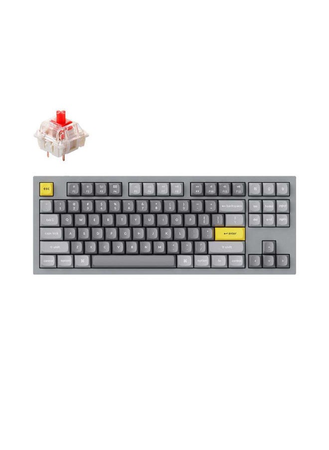 Keychron - Q3-D1 QMK مخصص قابل للتبديل السريع Gateron G-PRO لوحة مفاتيح ميكانيكية ذات مفتاح أحمر مجمعة بالكامل RGB - Image 1