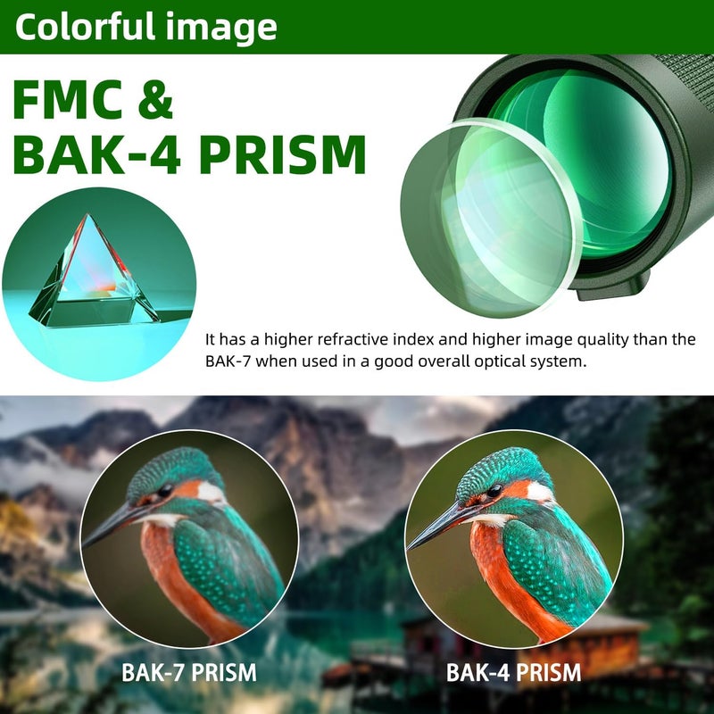 Pankoo 40X60 Monocular Telescope with Smartphone Holder & Tripod, 2021 Power Prism Compact Monoculars for Adults Kids HD Monocular Scope for Bird Watching Hunting Hiking Concert Travelling - Image 3