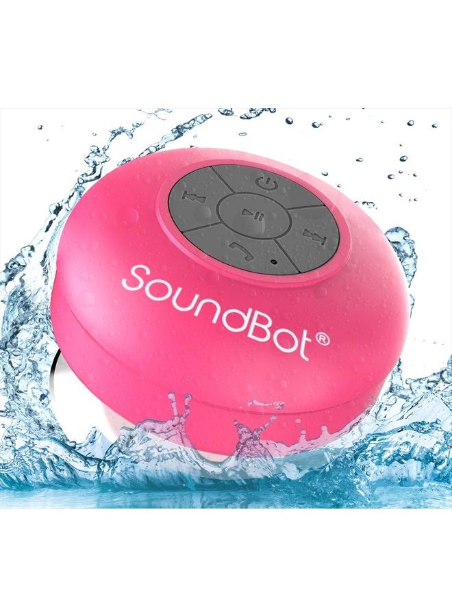 SoundBot مكبر صوت لاسلكي للاستحمام بتقنية البلوتوث من SoundBot SB510 (وردي) - Image 1