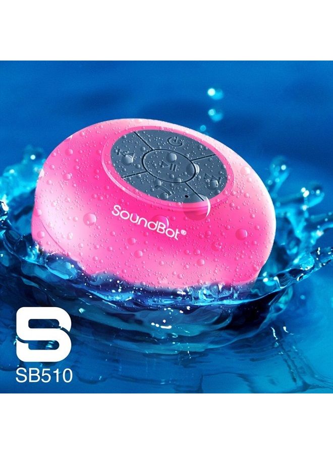 SoundBot مكبر صوت لاسلكي للاستحمام بتقنية البلوتوث من SoundBot SB510 (وردي) - Image 5