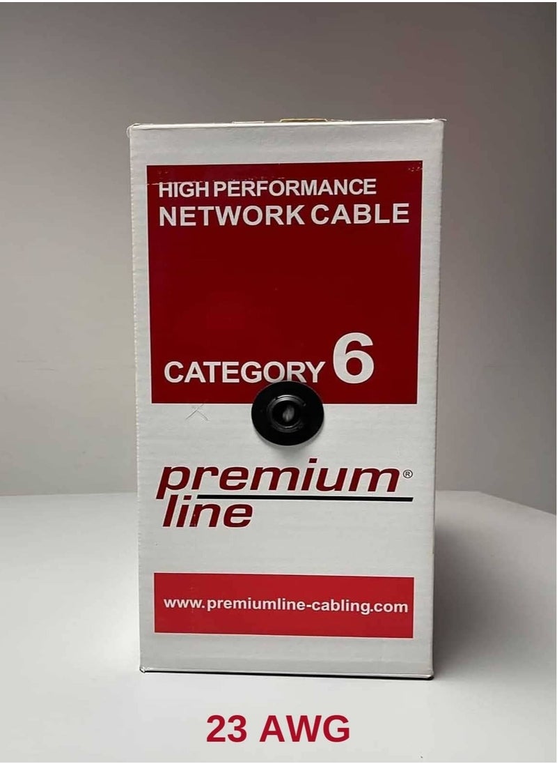Premium Line - Premium Line Cat 6 U/UTP Installation cable, 23 AWG, 305M Roll, PVC, Grey, 206141115 - Image 1