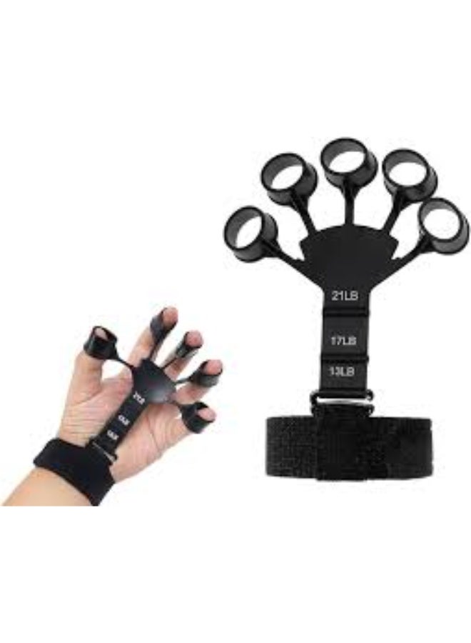 3-Pack Adjustable Finger Exerciser Hand Grip Strengthener for Improved Finger Function and Movement - Silicone Hand Trainer with Wrist Strap - Image 5