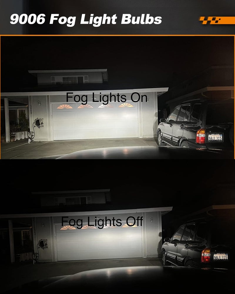 SEALIGHT مصابيح الضباب LED SEALIGHT 9006، مصابيح ضباب LED 9006 Hb4 بحجم 1:1، قابلة للتوصيل والتشغيل، نمط ضوء أبيض زينون 6000k، عبوة من 2 - Image 4