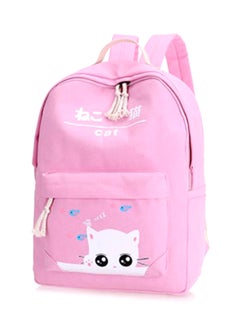 Generic 4-Piece Printed School Backpack Set Pink/White  - Image 3