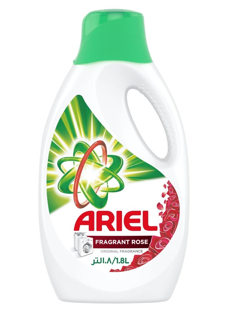Ariel Power Gel Liquid Detergent Fragrant Rose 1.8 Litre  - Image 1