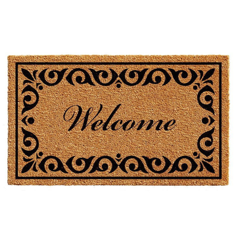 Calloway Mills 102242436 Breaux Welcome Doormat 24 x 36 NaturalBlack