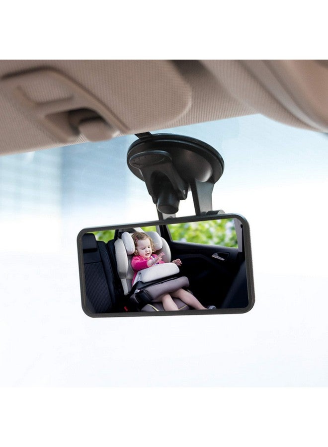 PME Rear View Mirror For Backseat With Baby In Car Sticker Interior Car Suction Cup Windshield Mirror Strong Sucker Flat Rear View Mirror For Baby Infant Child New - Image 4