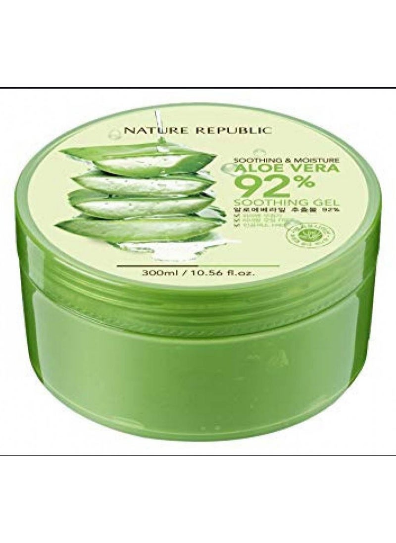 ناتشر ريبابلك - Soothing And Moisture Aloe Vera Gel Clear 300ml - Image 1