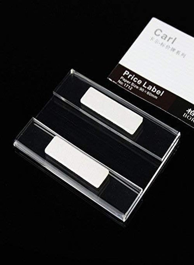 PRIBOX 6x4 Inch Acrylic Sign Holder with Double-Sided 3M Adhesive Tape - Wall-Mount Display Frame for Price Tags, Flyers & Signage - Clear Plastic Holder for Home & Office Use (4-Pack) - Image 2