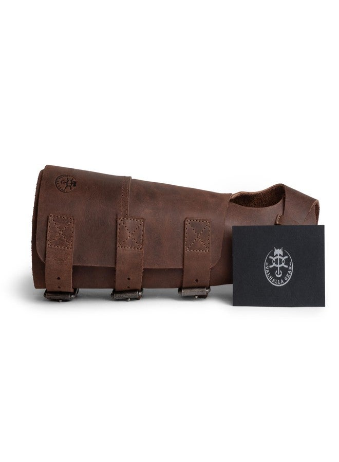 Valhalla Gear, Welding Glove, Forearm Protector with Buckle Closure, Work Glove, Full Grain Leather, Handmade Blacksmith Accessories, Bourbon Brown - Image 5