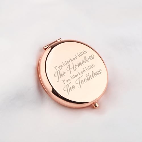 WUSUANED TV Show Inspired Makeup Mirror I've Worked with The Homeless and Toothless Mirrorr TV Shows Lover Gift for Fans - Image 5
